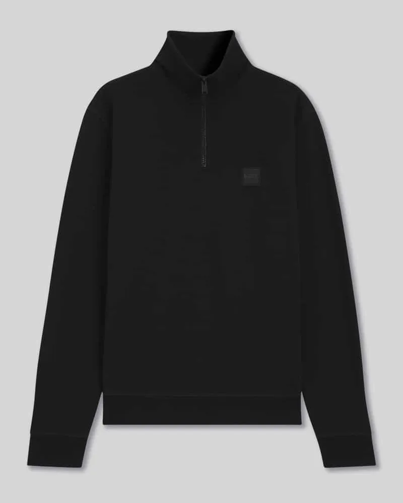 HUGO BOSS Regular Fit Sweatshirt aus reiner Baumwolle Black