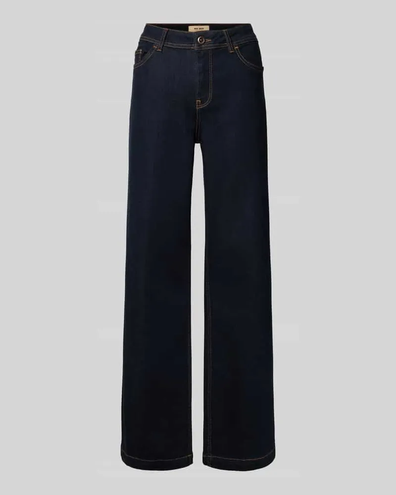 Mos Mosh Flared Cut Jeans mit Eingrifftaschen Modell 'Dara Dunkelblau