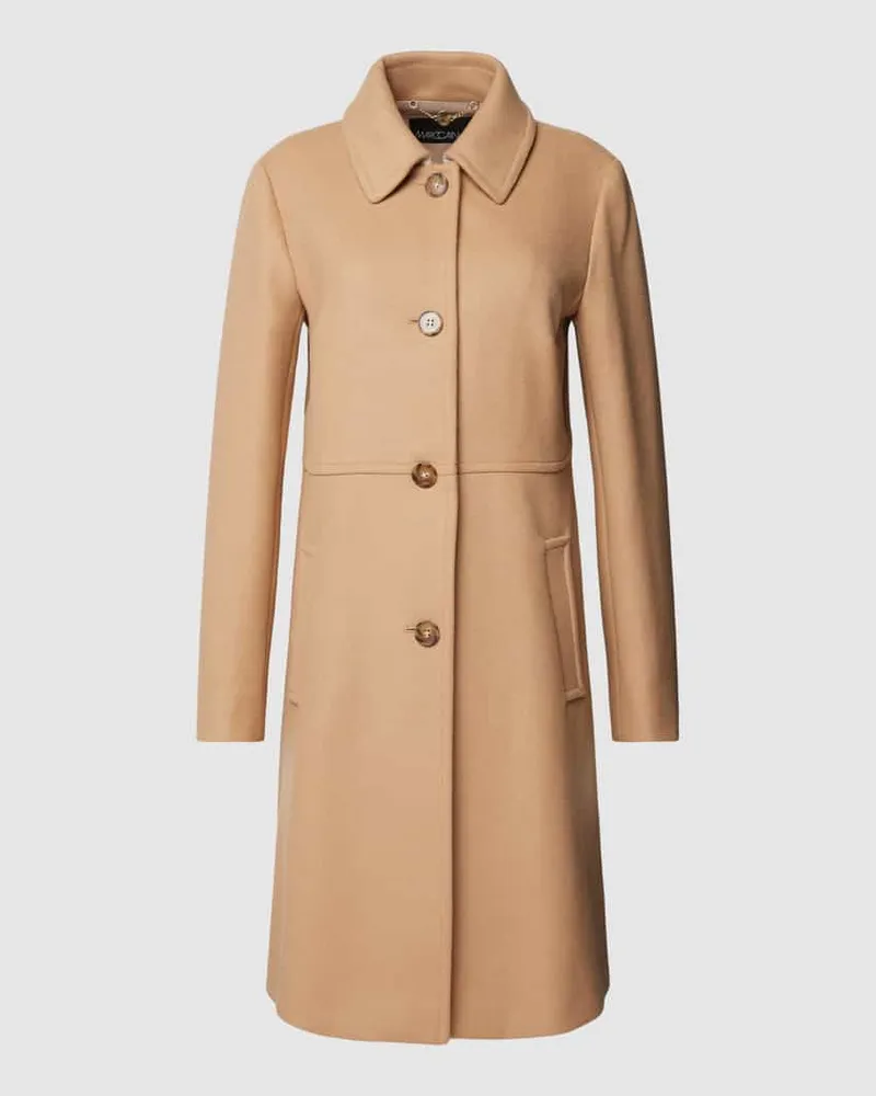 Marc Cain Mantel mit Label-Details Camel