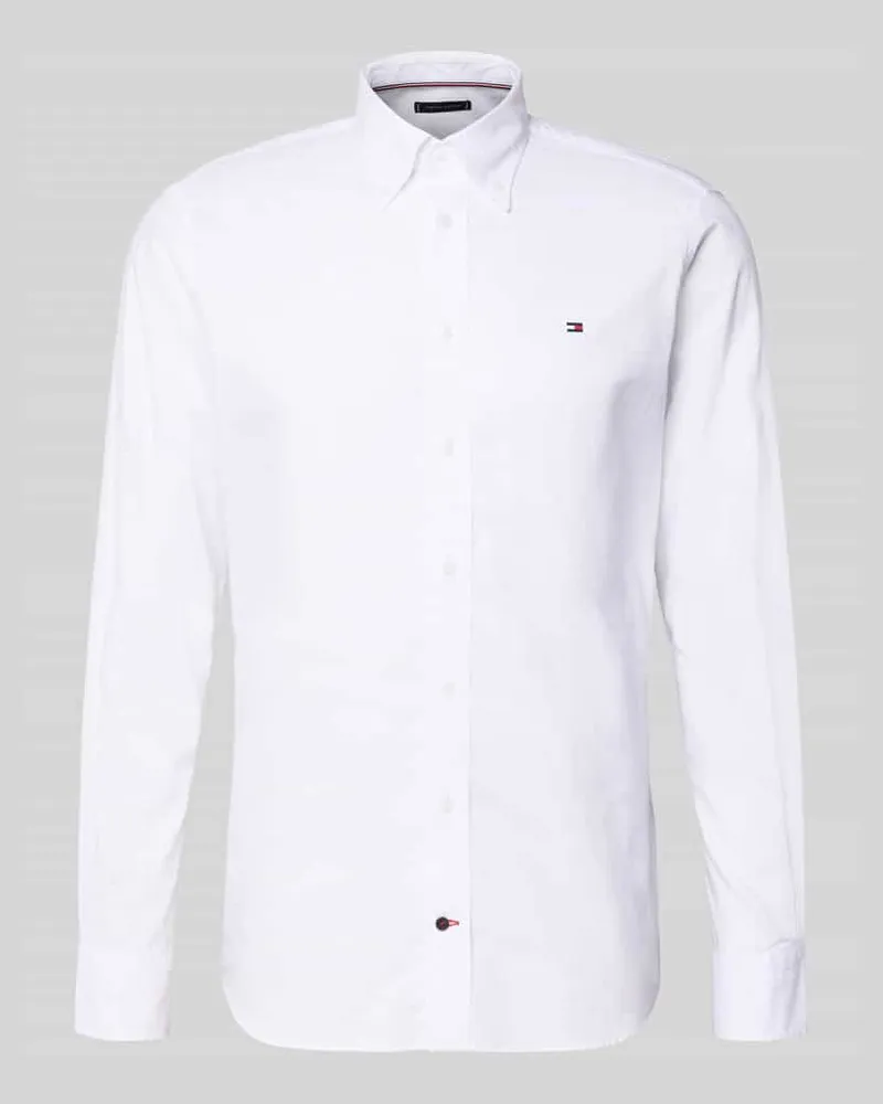 Tommy Hilfiger Regular Fit Businesshemd aus reiner Baumwolle Weiss
