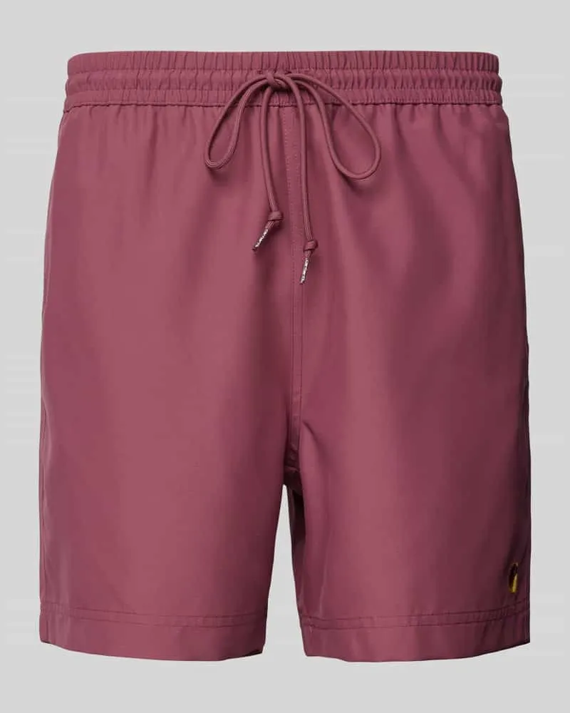 Carhartt WIP Badehose mit Label-Stitching Modell 'CHASE Bordeaux