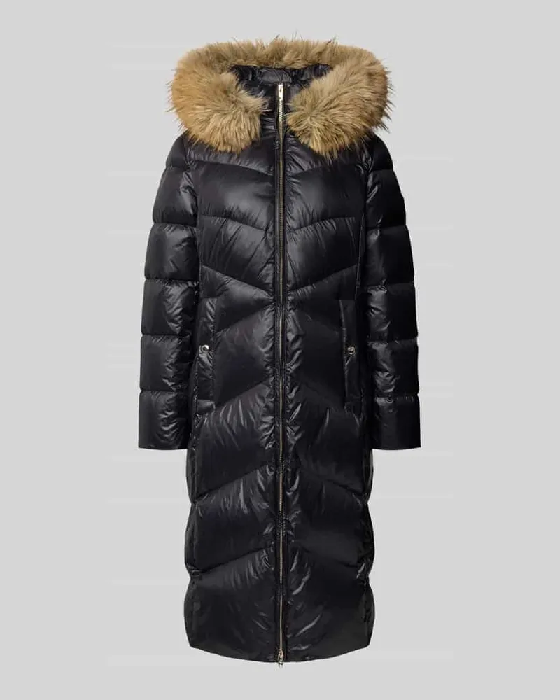 Rock'n Blue Steppmantel mit Kunstfellbesatz Modell 'Adele Black
