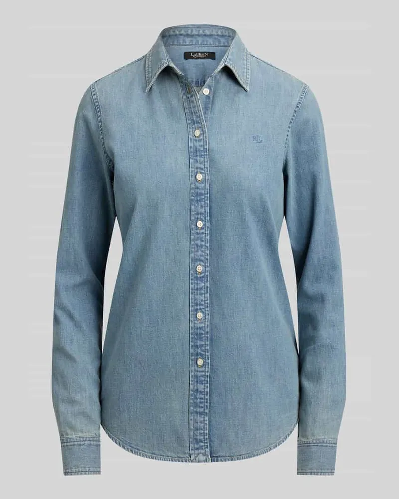 Ralph Lauren Regular Fit Jeansbluse aus reiner Baumwolle Jeansblau