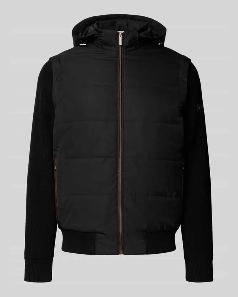 Bugatti Hybridjacke mit Kapuze Black