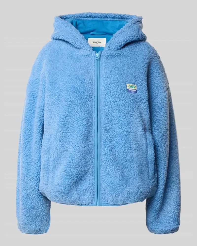 American Vintage Fleecejacke mit Eingrifftaschen Modell 'HOKTOWN Bleu