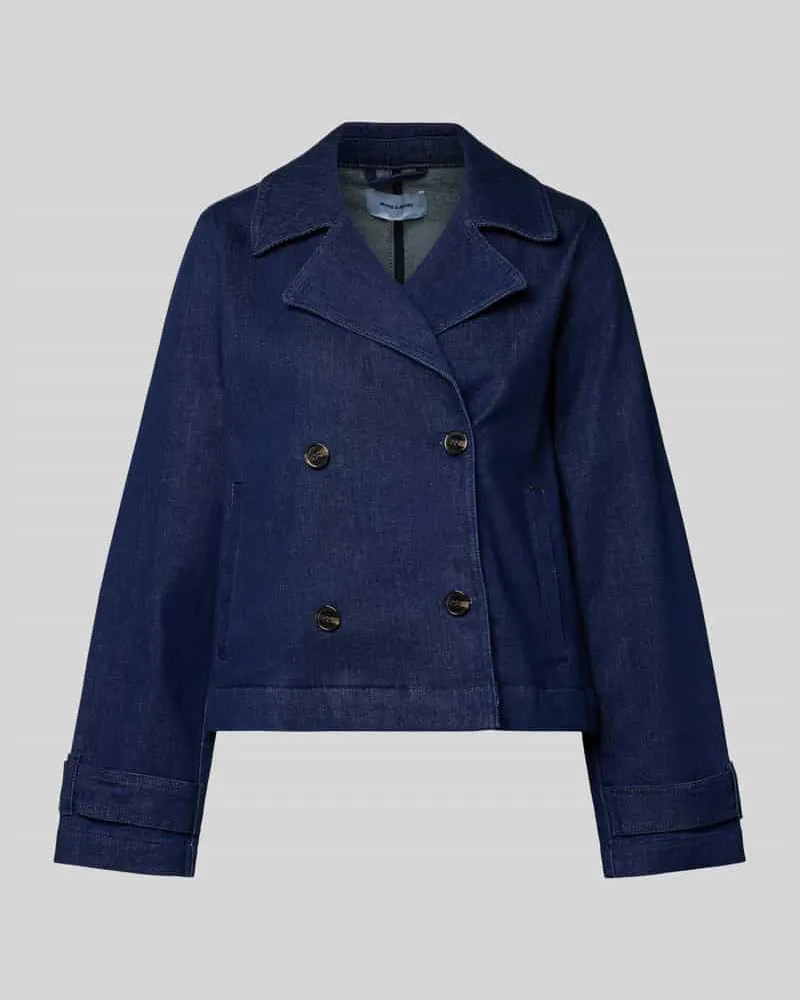 More & More Jacke mit Knopfverschluss Jeansblau