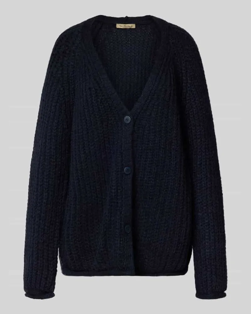 Smith & Soul Oversized Strickcardigan mit V-Ausschnitt Modell 'HAIRY Marine
