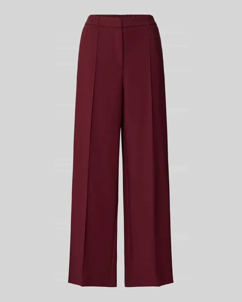 S.Oliver Regular Fit Hose mit Bundfalten Bordeaux