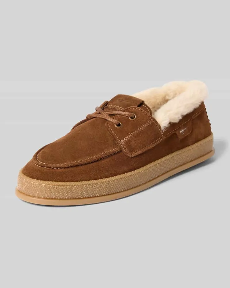 Tamaris Slipper aus echtem Rindsleder Cognac