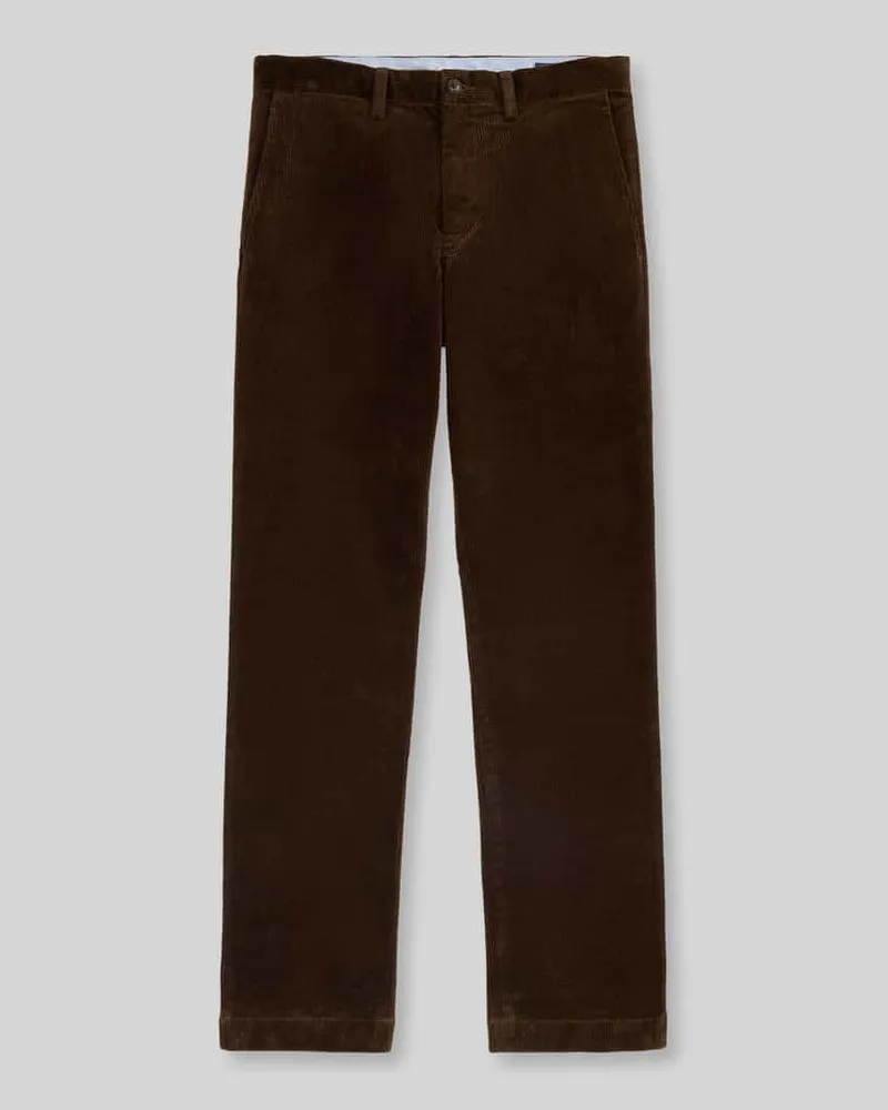 Ralph Lauren Straight Fit Cordhose aus Baumwoll-Mix Dunkelbraun