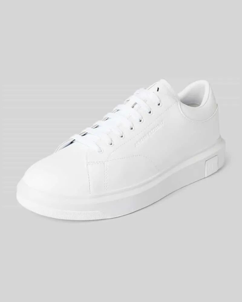 Armani Exchange Sneaker im unifarbenen Design Modell 'ENGLISH Weiss