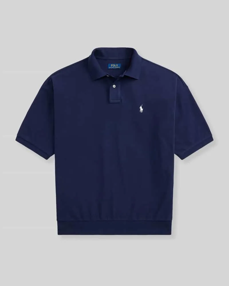 Ralph Lauren Loose Fit Poloshirt aus reiner Baumwolle Marine