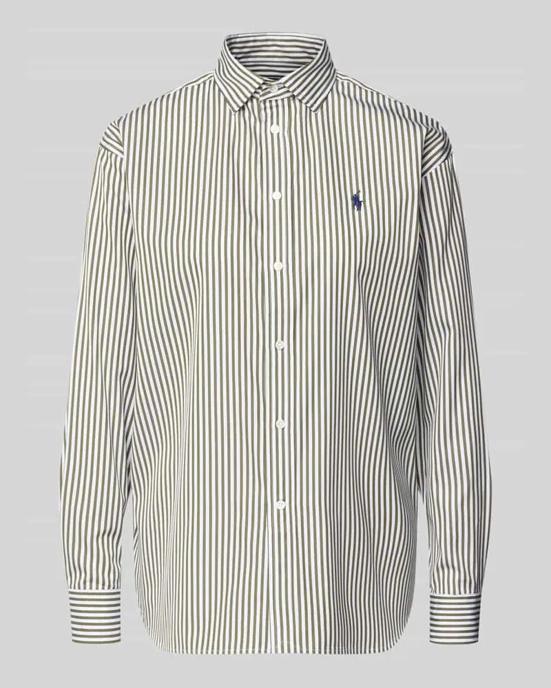 Ralph Lauren Hemdbluse mit Knopfleiste Oliv