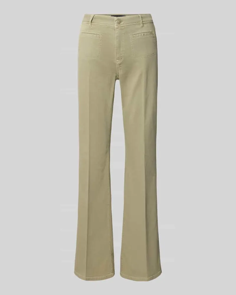 RAFFAELLO ROSSI  Flared Jeans mit Leinen-Anteil Modell 'NELLA Grass