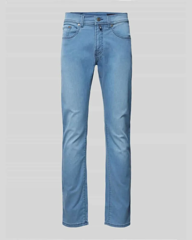 Pierre Cardin Tapered Fit Jeans im 5-Pocket-Design Modell 'Lyon Blau