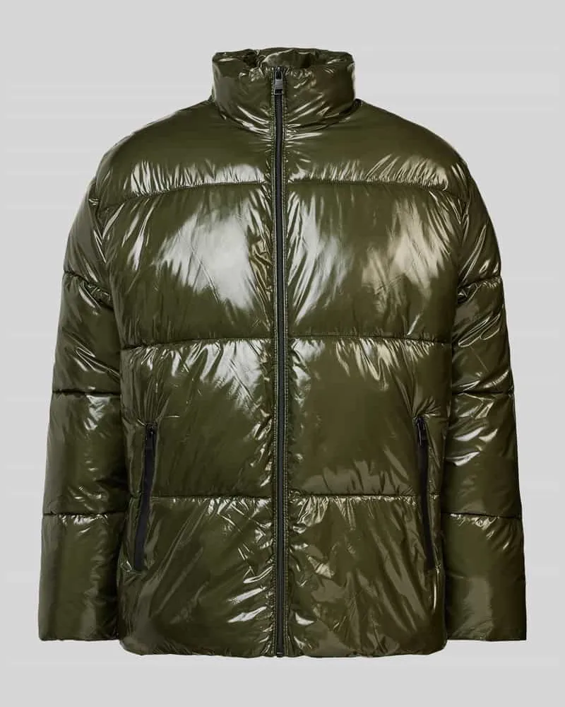 Karl Lagerfeld Steppjacke mit Reißverschlusstaschen Oliv
