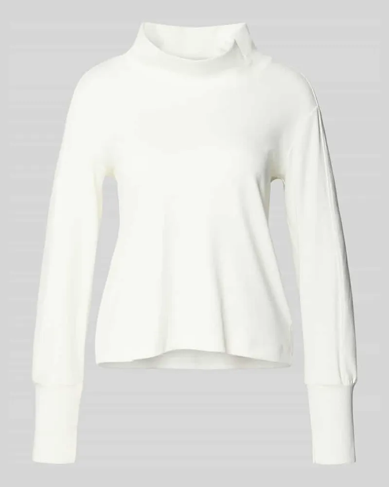 Marc Cain Strickpullover mit Stehkragen Offwhite