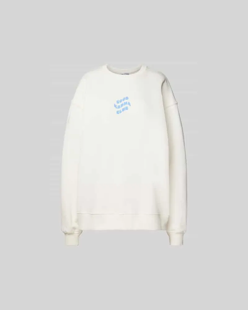 OH APRIL Oversized Sweatshirt mit Label-Print Offwhite
