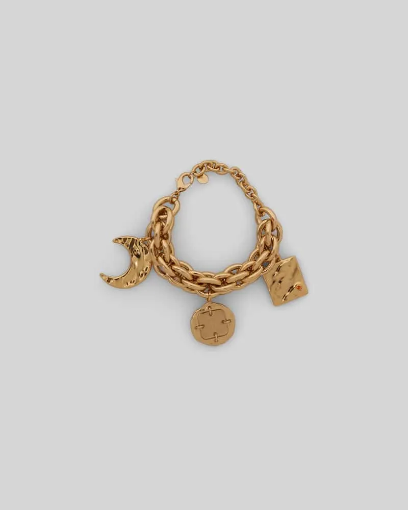 Paco Rabanne Armband mit Motiv-Anhängern Gold