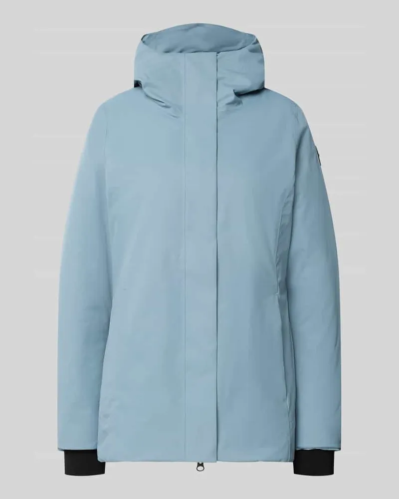 G.I.G.A. DX Jacke mit Label-Patch und Zweiwege-Reißverschluss Rauchblau