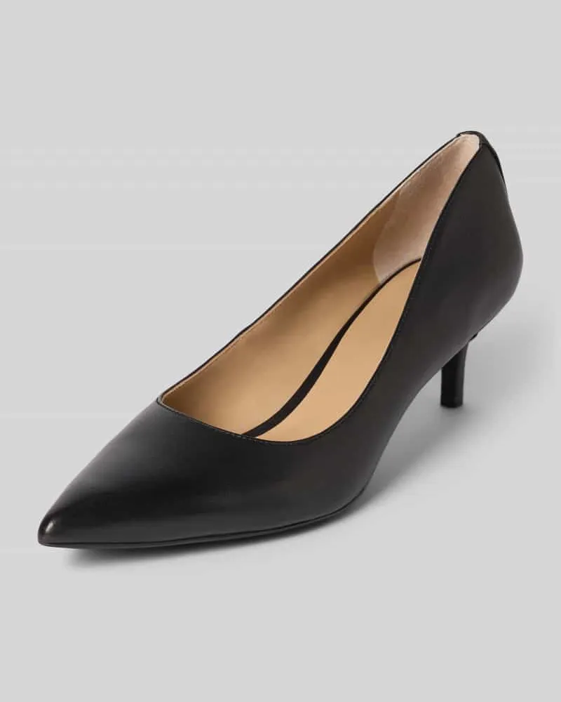 Ralph Lauren Pumps aus Leder mit Pfennigabsatz Modell 'ADRIENNE Black