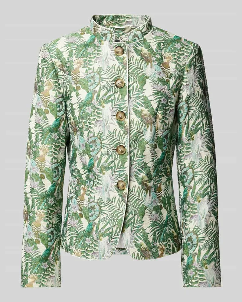 White Label Blazer mit Stehkragen Gruen