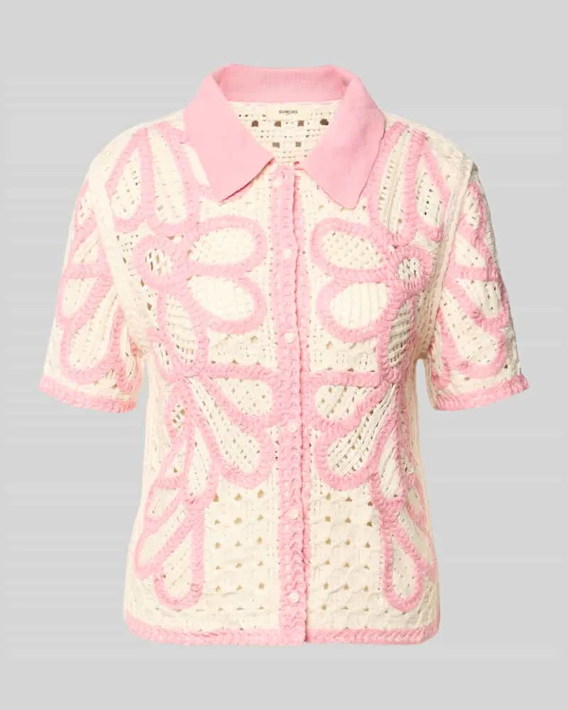 Suncoo Strickjacke mit 1/2-Arm Modell 'GAVRILI Rosa