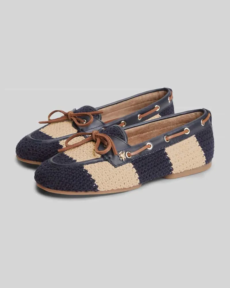 Tommy Hilfiger Loafer in Strukturoptik mit Schleife Dunkelblau