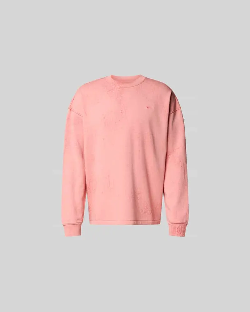 Diesel Sweatshirt mit gerippten Abschlüssen Pink
