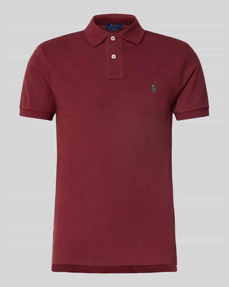 Ralph Lauren Poloshirt mit Label-Stitching Bordeaux