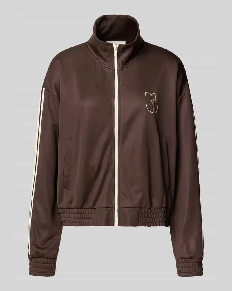 ba&sh Sweatjacke mit Reißverschluss Dunkelbraun