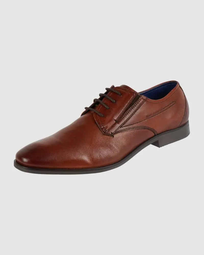 Bugatti Schnürschuhe aus Leder Modell 'Savio Evo Cognac