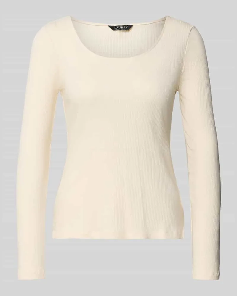 Ralph Lauren Longsleeve in Ripp-Optik Modell 'CHITRA Ecru