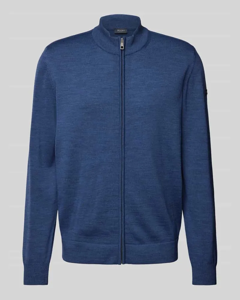 Maerz Strickjacke mit Stehkragen Ocean