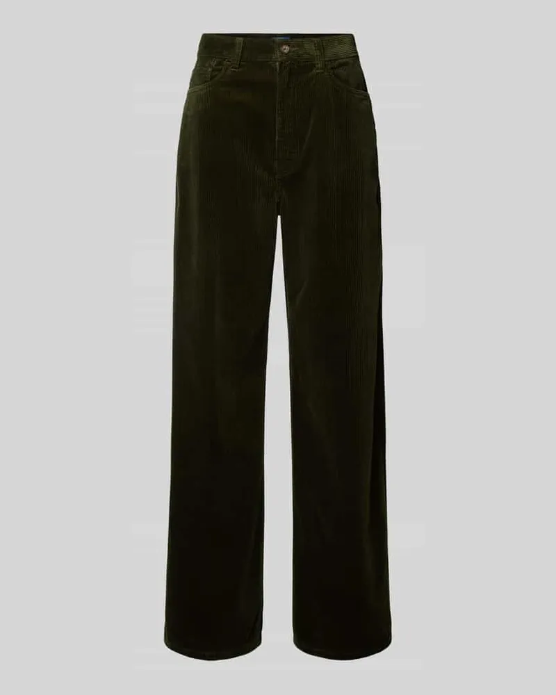 Ralph Lauren Wide Leg Cordhose im 5-Pocket-Design Oliv