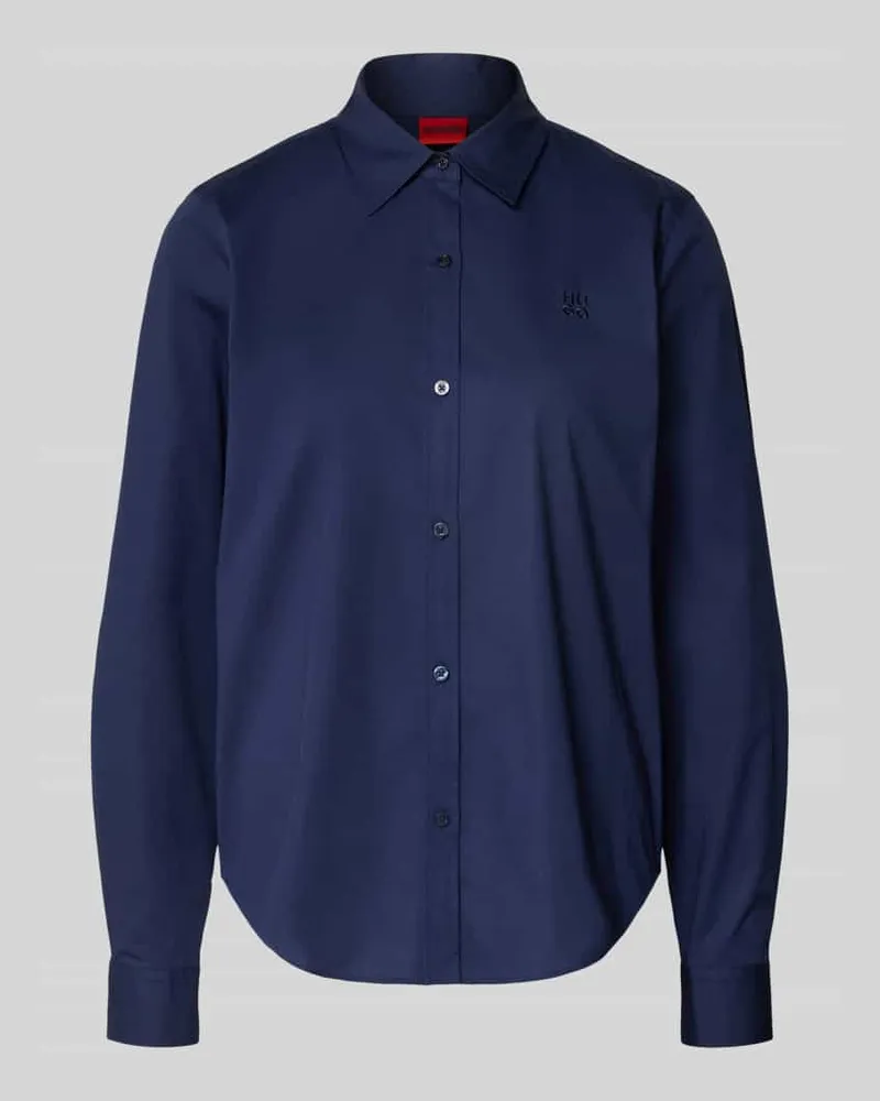 HUGO BOSS Hemdbluse mit Label-Stitching Marine