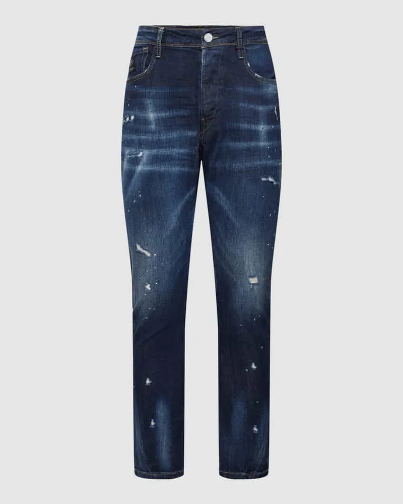 Elias Rumelis Relaxed Fit Jeans im Destroyed-Look Dunkelblau
