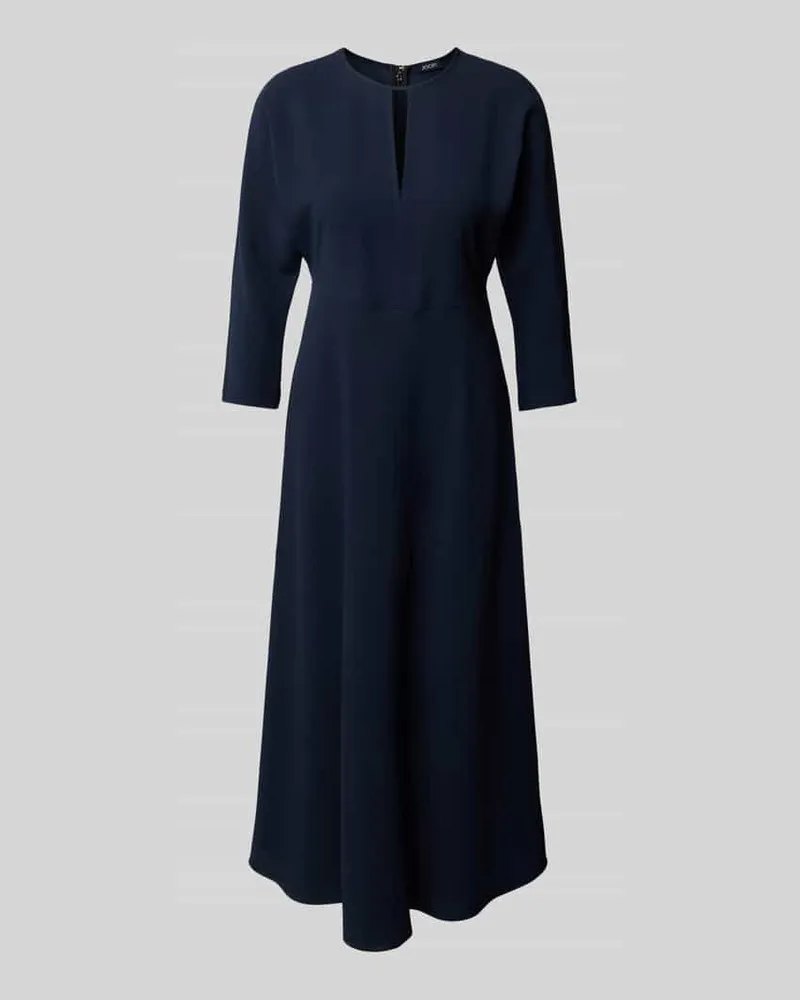JOOP! Midikleid mit Schlüsselloch-Ausschnitt Marine