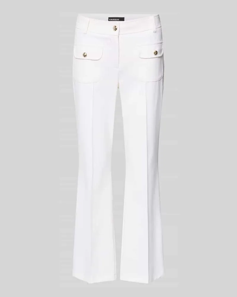 Cambio Flared Fit Hose mit Viskose-Anteil Modell 'FARAH Weiss