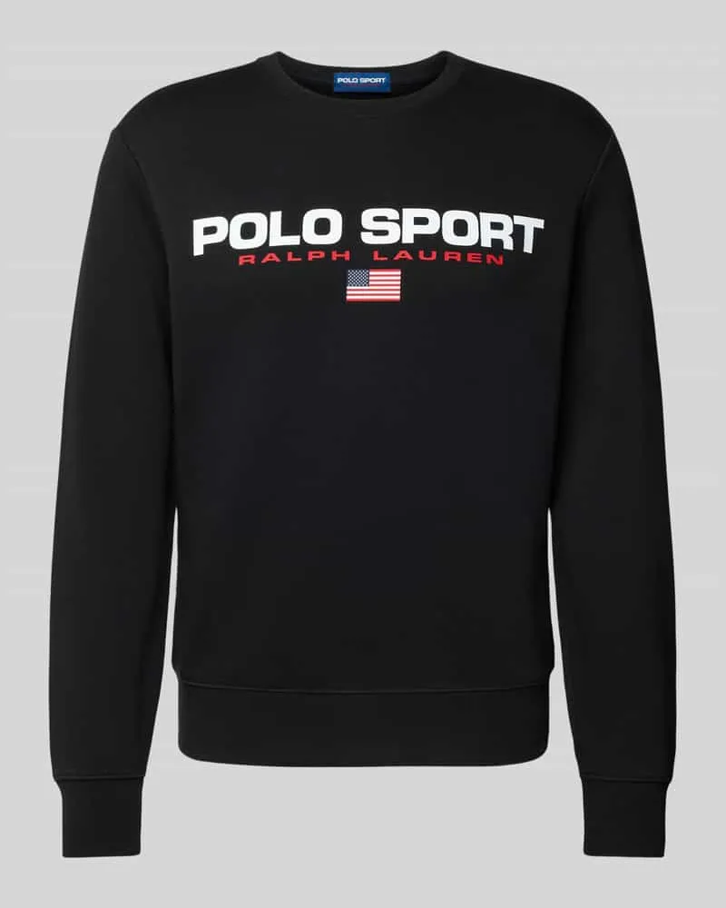 Ralph Lauren Sweatshirt mit Label-Print Black