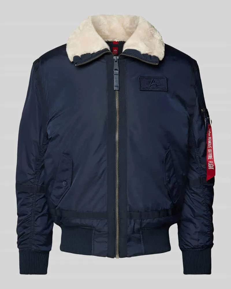 Alpha Industries Bomberjacke mit Stehkragen Marine