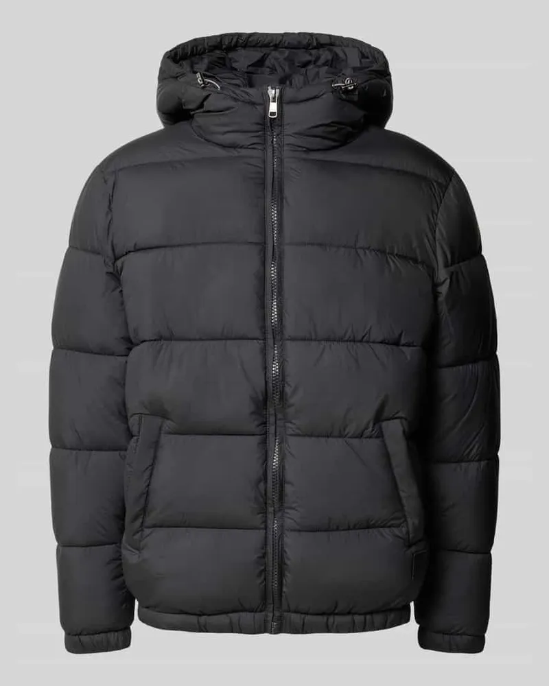 McNeal Steppjacke mit Kapuze und Eingrifftaschen Black