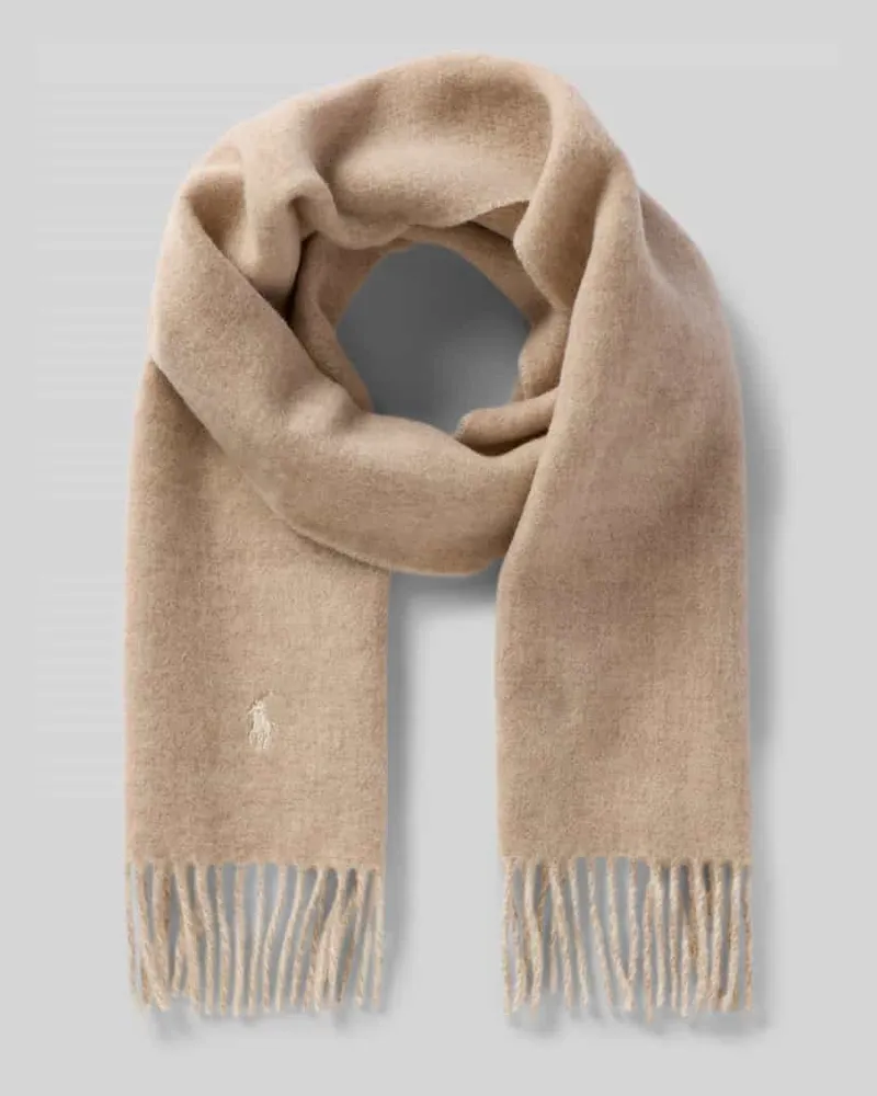 Ralph Lauren Schal mit Label-Stitching Beige