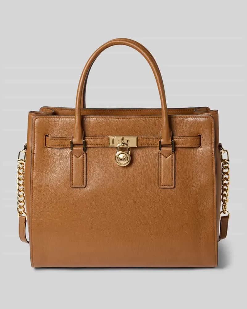 Michael Kors Handtasche mit Tragehenkel Modell 'HAMILTON Mittelbraun