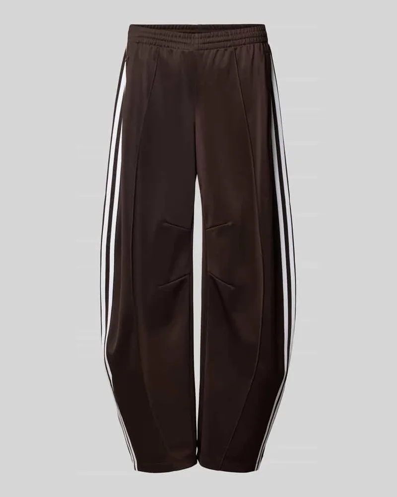 adidas Sweathose mit Kontraststreifen Dunkelbraun