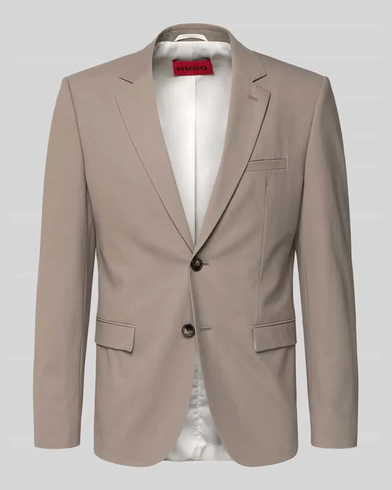 HUGO BOSS Super Slim Fit Anzugsakko aus Woll-Mix Modell 'ARTI Hellbraun
