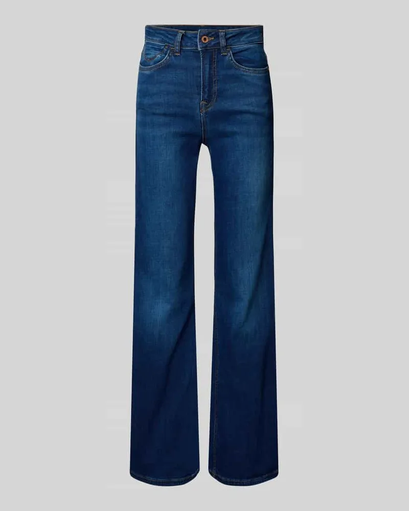 Pepe Jeans Flared Jeans aus Baumwoll-Mix Modell 'WILLA Jeansblau