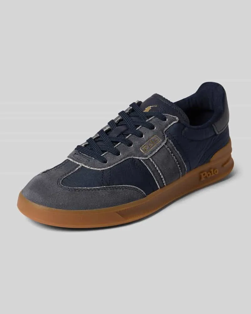 Ralph Lauren Low Top Sneaker aus echtem Leder Modell 'AERA Dunkelblau