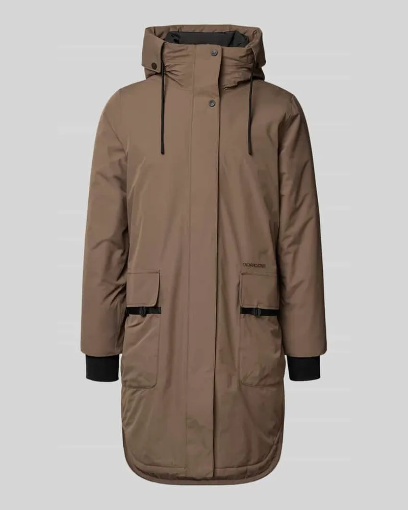 Didriksons 1913 Parka mit Kapuze und Pattentaschen Modell 'AIKO Schlamm