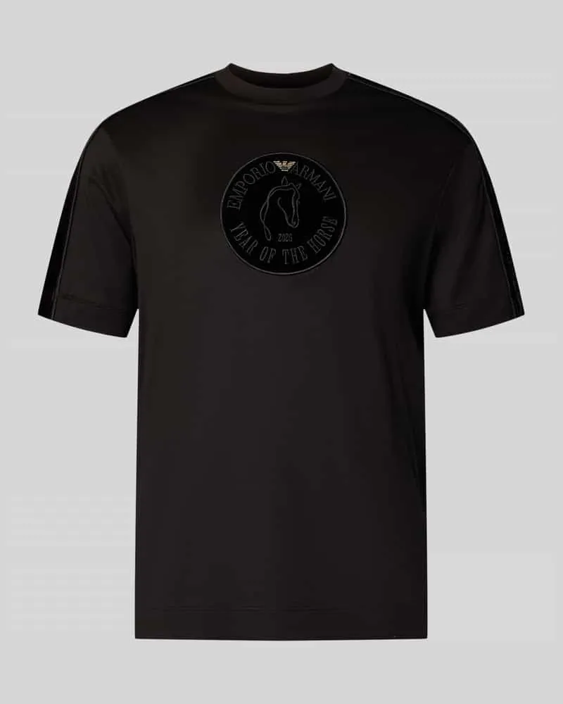 Emporio Armani T-Shirt mit Label-Detail Black